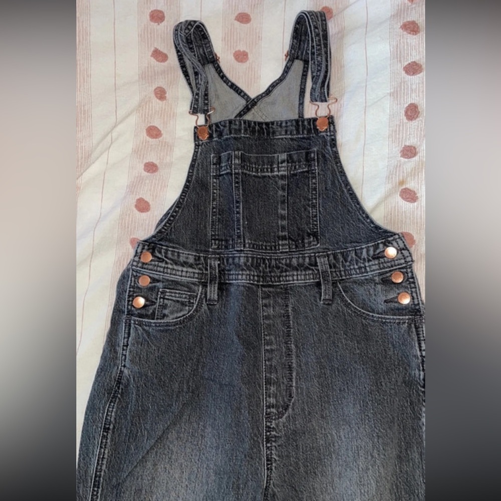 Universal Thread Light Black Denim Overalls - image 2